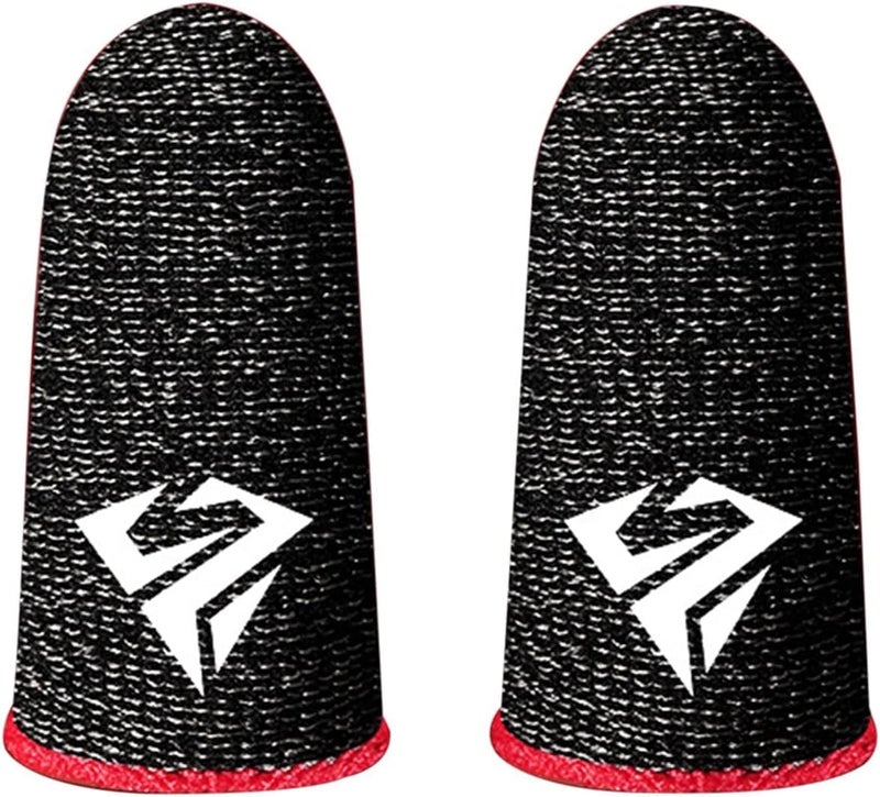 Wentoenapp زوج من قفازات الأصابع للألعاب، أكمام أصابع للألعاب، مضادة للانزلاق، مقاومة للعرق، قفازات شاشة تعمل باللمس فائقة النحافة، غطاء طرف الأصبع للألعاب المحمولة، إبهام الألعاب - Image 1